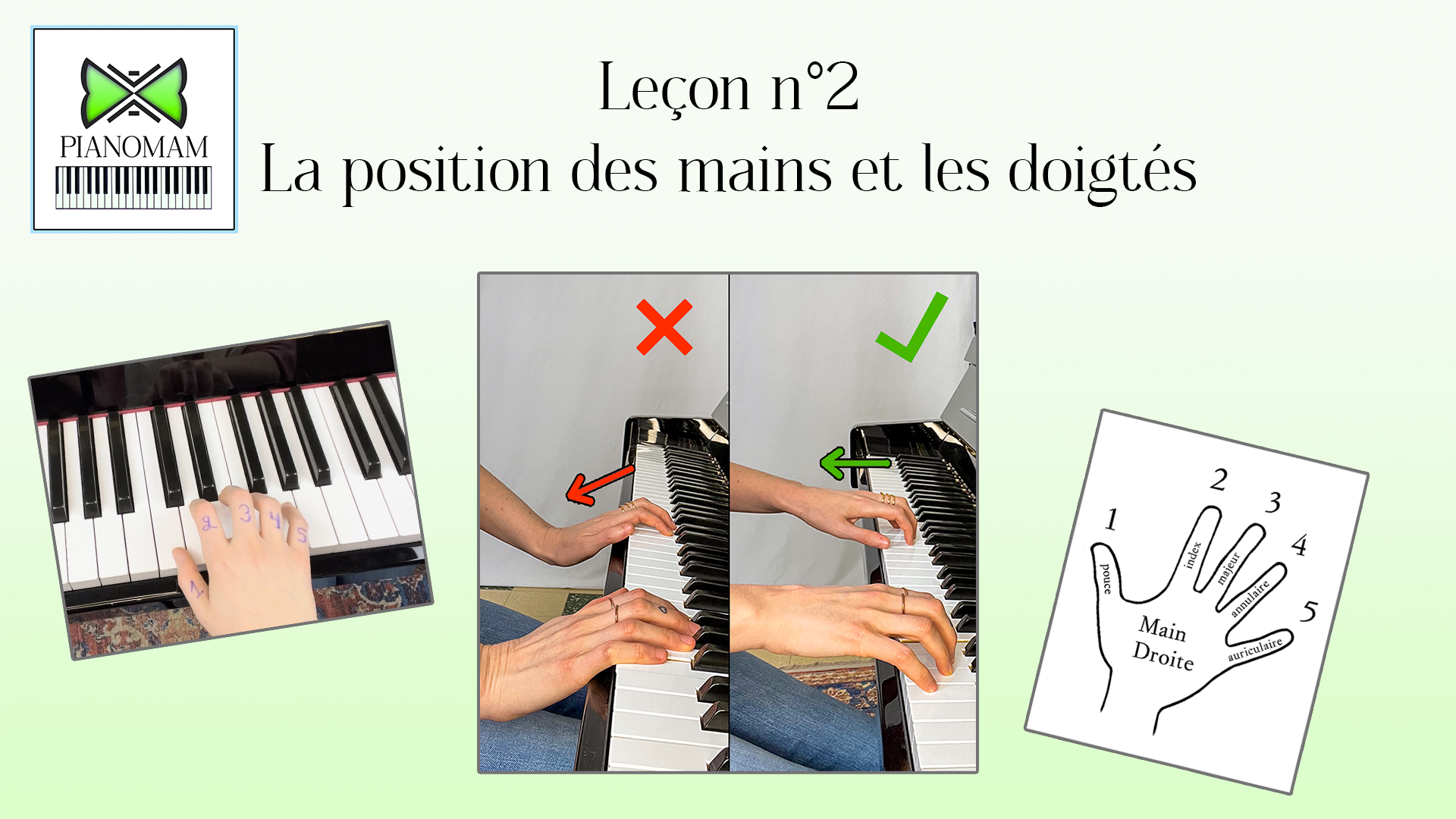 Leçon n°2 : La position des mains et les doigtés